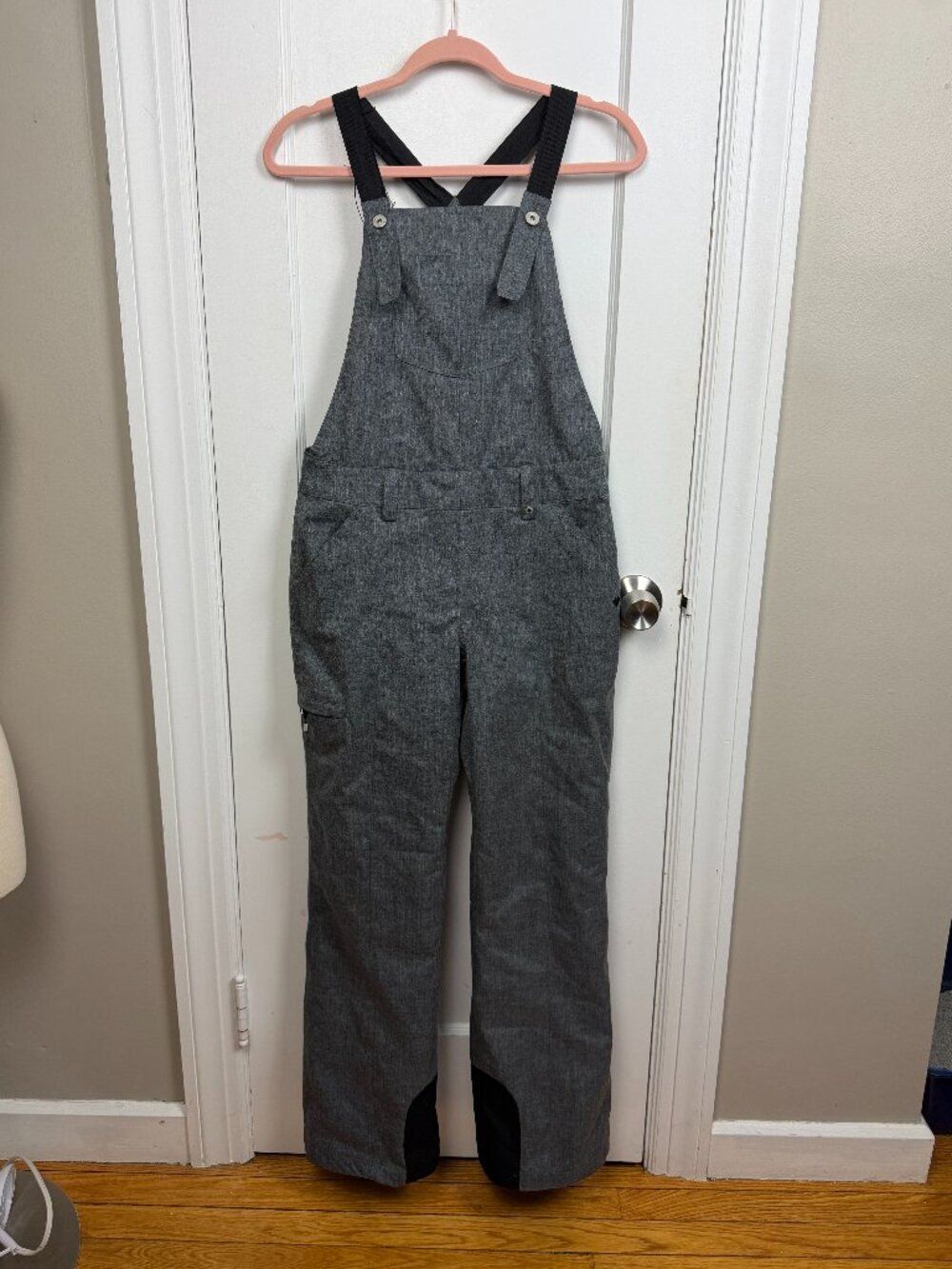 Obermeyer Women's Ski Snowboard Bib Pants Overalls Gray Melange Size 4